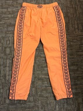 Petals By Petals And Peacocks Nylon Track Pants with Black Butterfly Side Trim